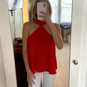 Sleeveless high neck top